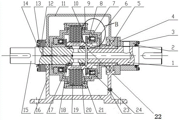 Two-way-controlled liquid viscosity speed regulation clutch