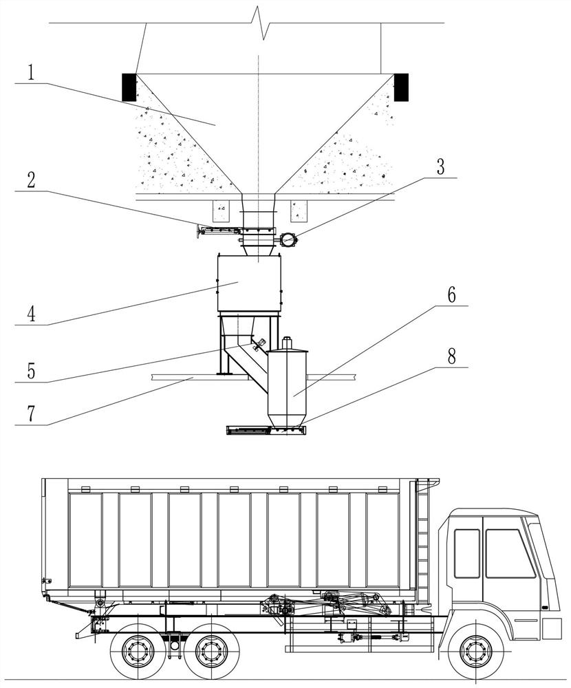 Metering dust suppression device for grain loading