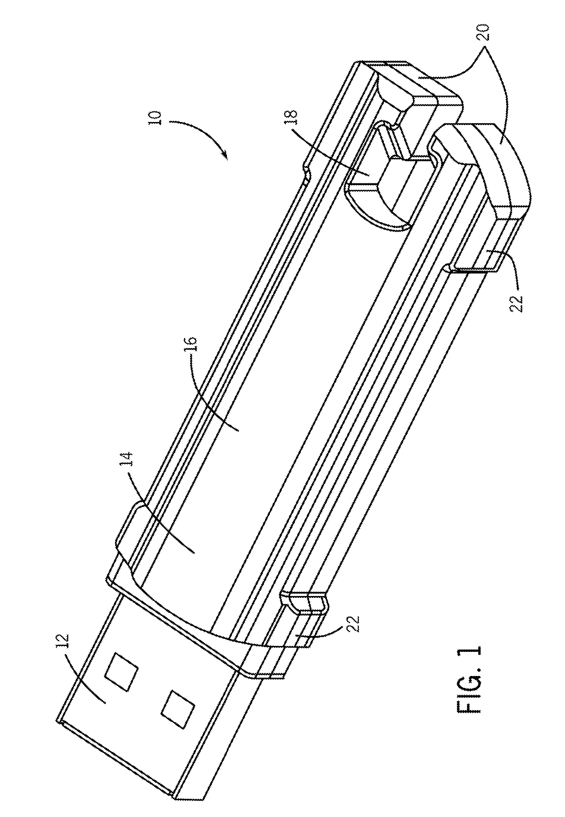 USB solid state storage drive casing for automated writing and dispensing