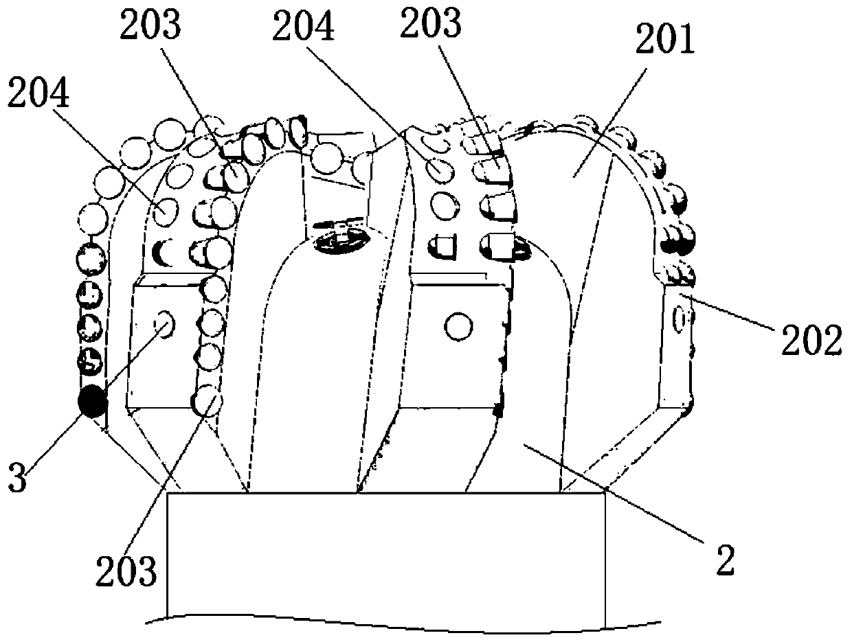 High-efficiency rock breaking drilling head for adjusting and controlling lateral cutting ability adaptively