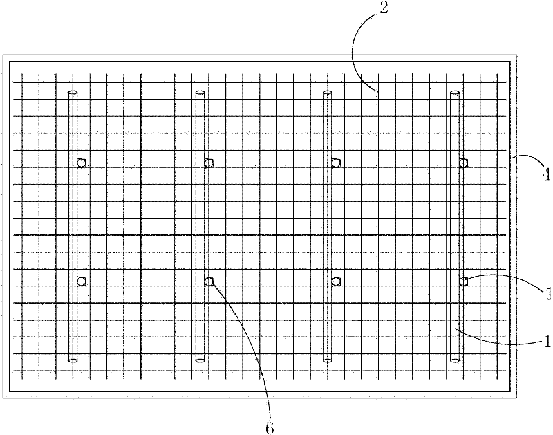 Positioning construction method for top reinforcing mesh in railway bridge support platform