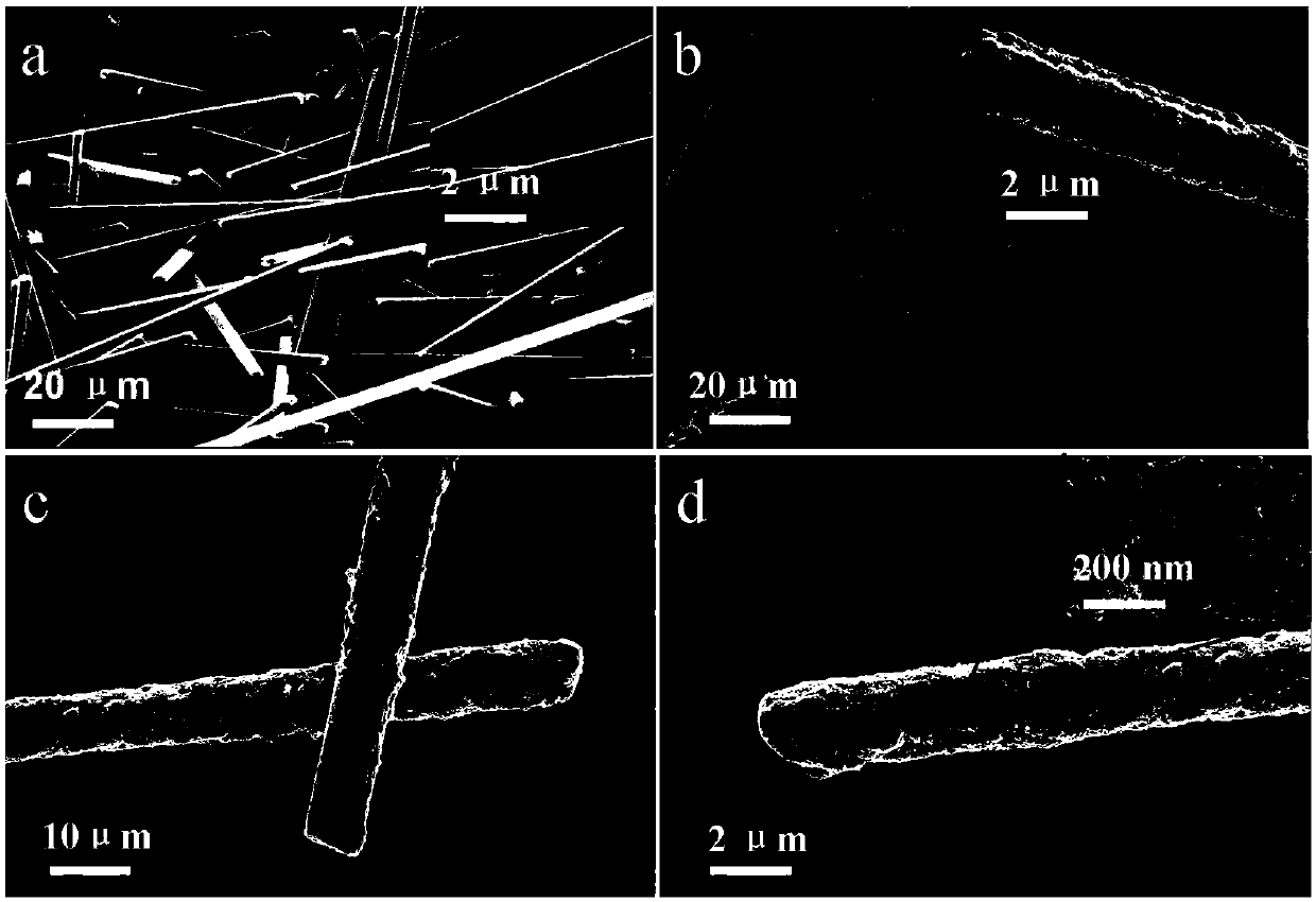 Ferroferric oxide/molybdenum disulfide/carbon fiber composite wave-absorbing material and two-step reaction preparation method thereof