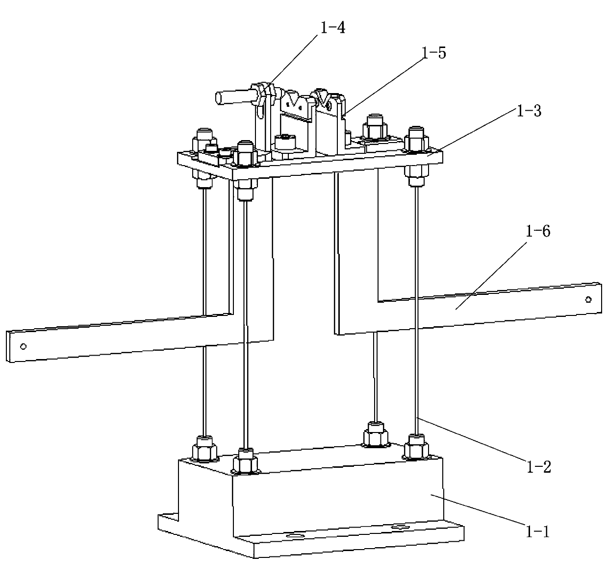 A swing frame for mini-sized rotor dynamic balancing machine