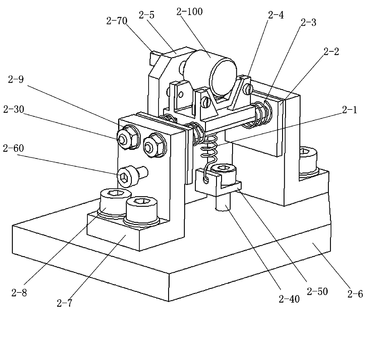 A swing frame for mini-sized rotor dynamic balancing machine