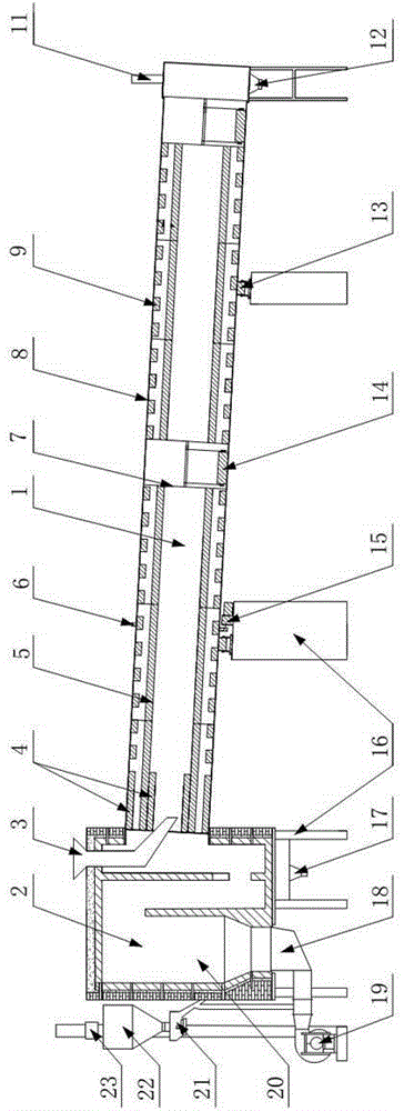 Biological sludge drying and incineration cycle-treatment method and complete equipment