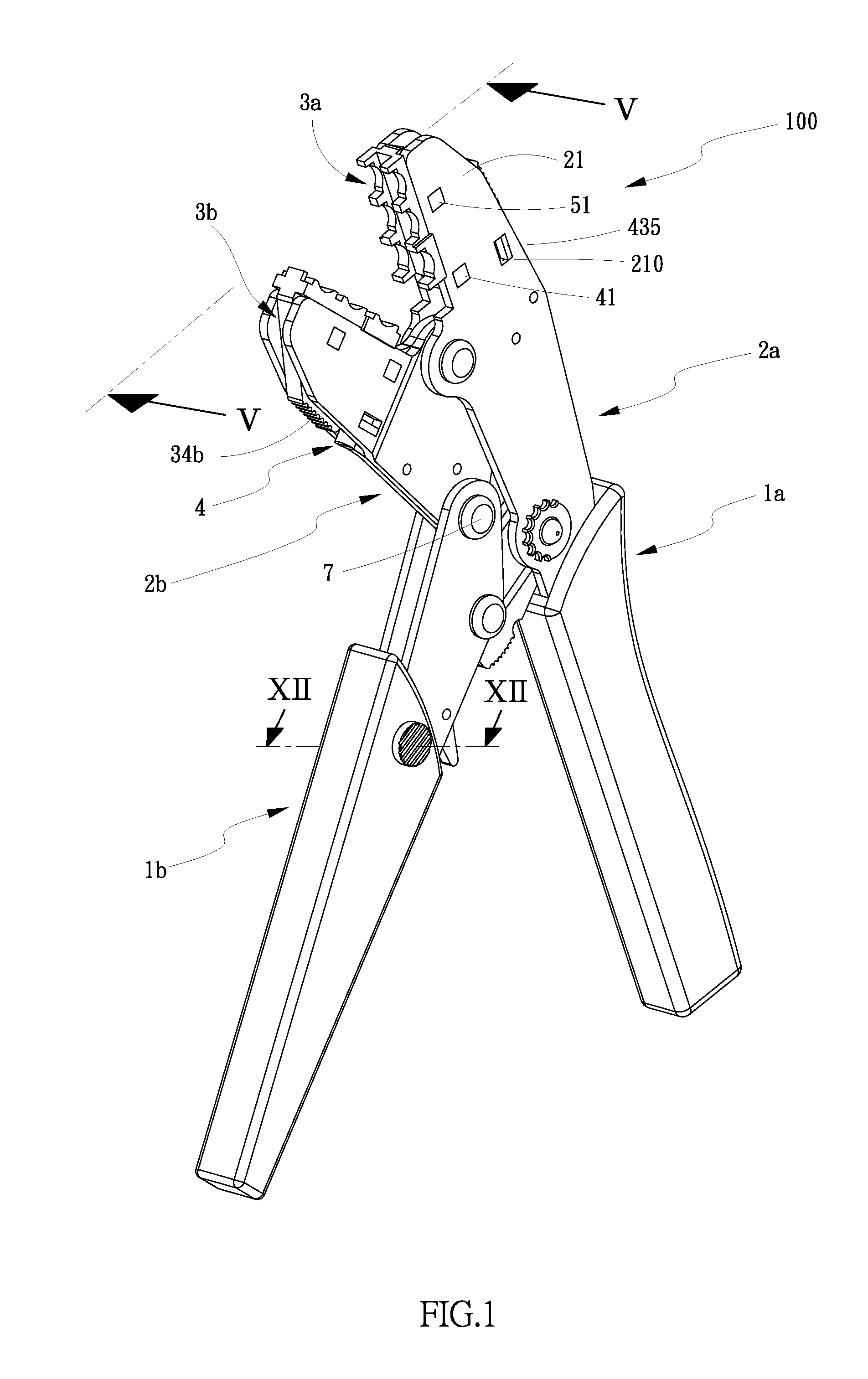 Pliers for crimping electrical terminals