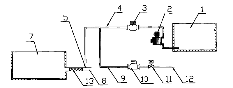 Method and device thereof for secondarily diluting and feeding coagulant