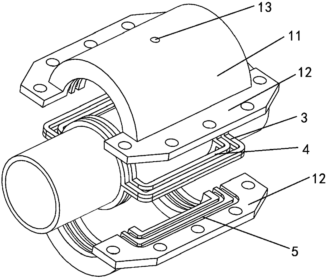 Pipeline leakage online plugging device