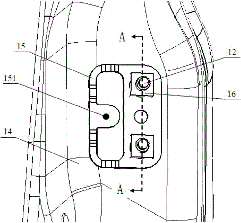 Installation assembly for automobile door locking hook and automobile