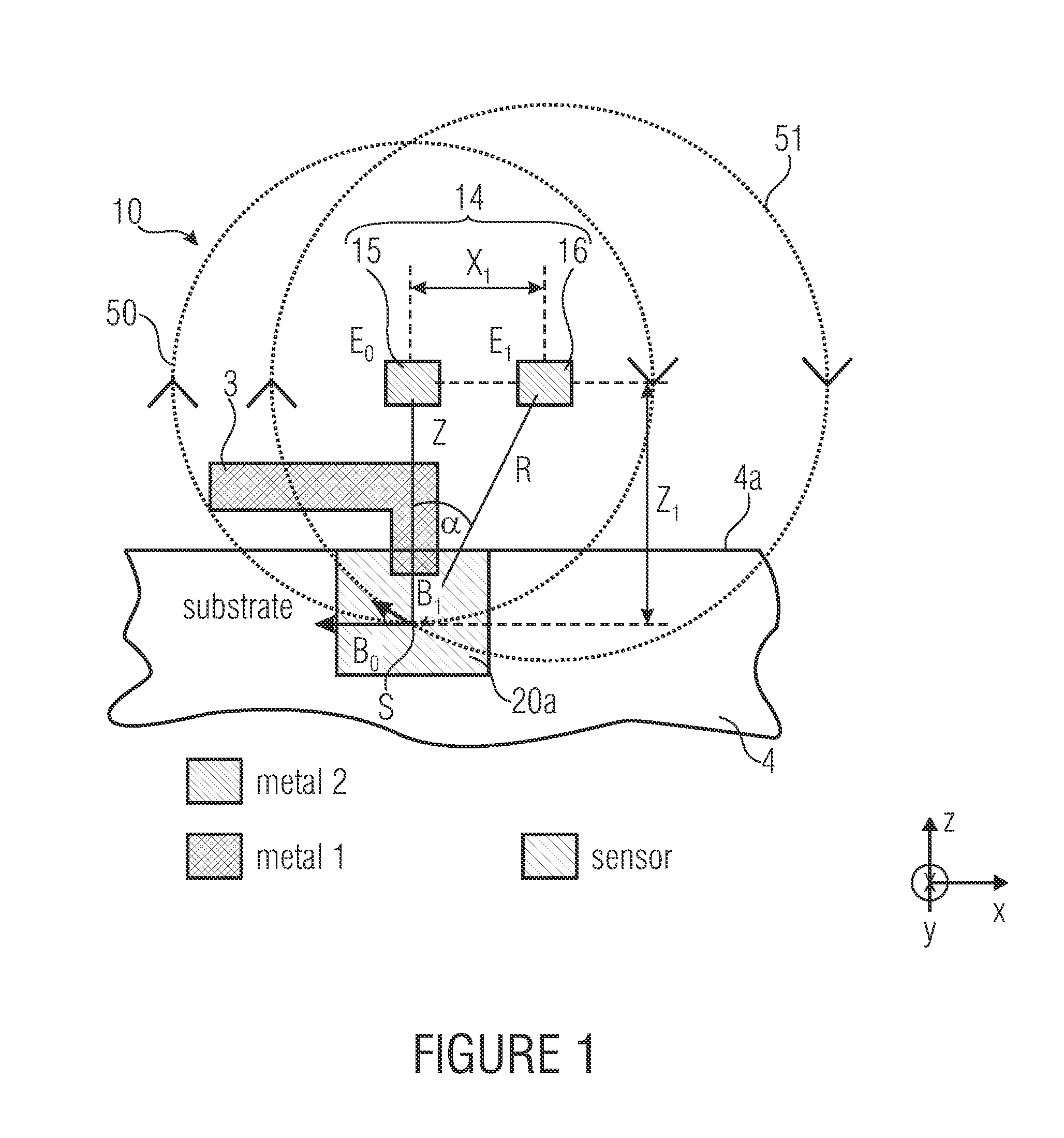 Method for determining an exciter conductor spacing from a magnetic field sensor, method for calibrating the magnetic field sensor as well as calibratable magnetic field sensor and usage of an exciter conductor structure for determining an exciter conductor spacing