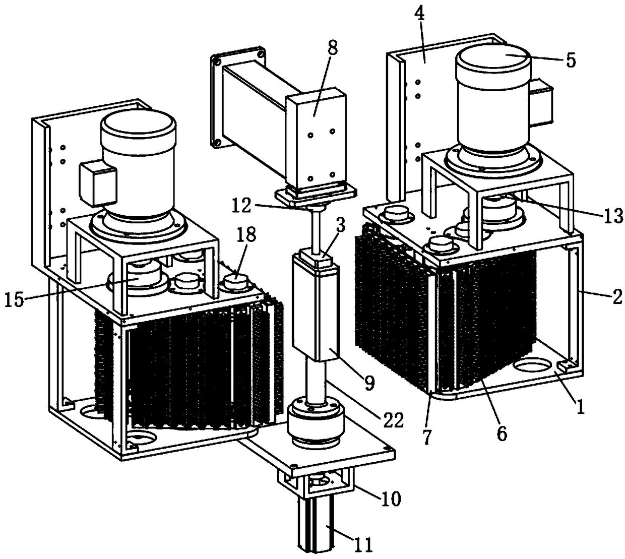 Tank chain type edge polishing machine