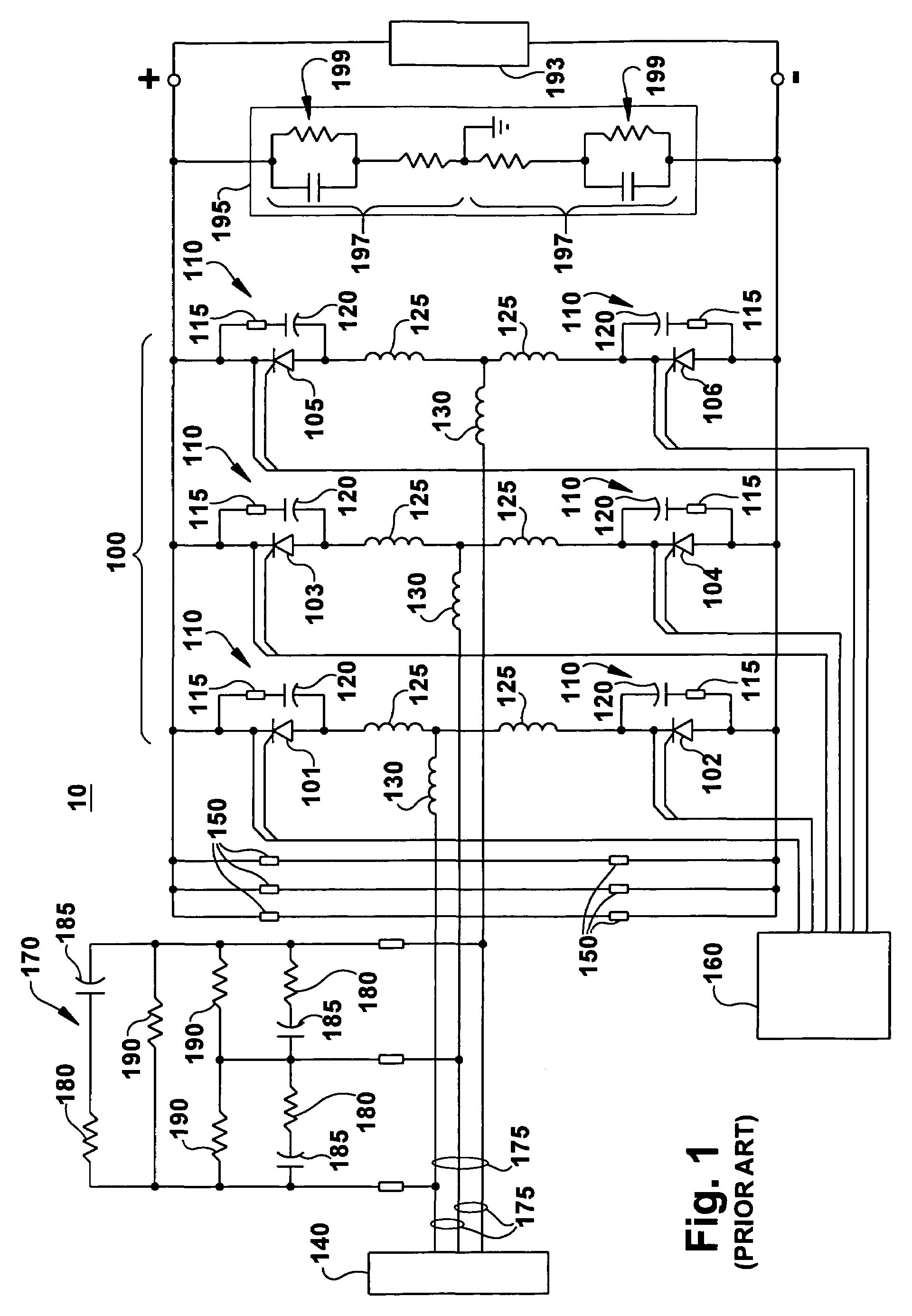 Thyristor power converter filter for excitation applications