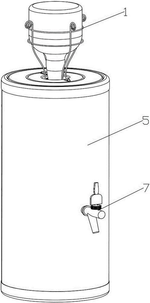 Wine bottle top-mounted type quick wine cooler