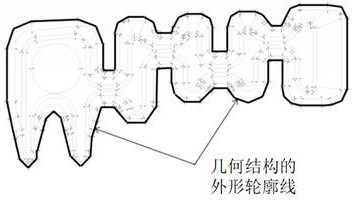 Finite element grid geometric structure contour recognition method and device and medium