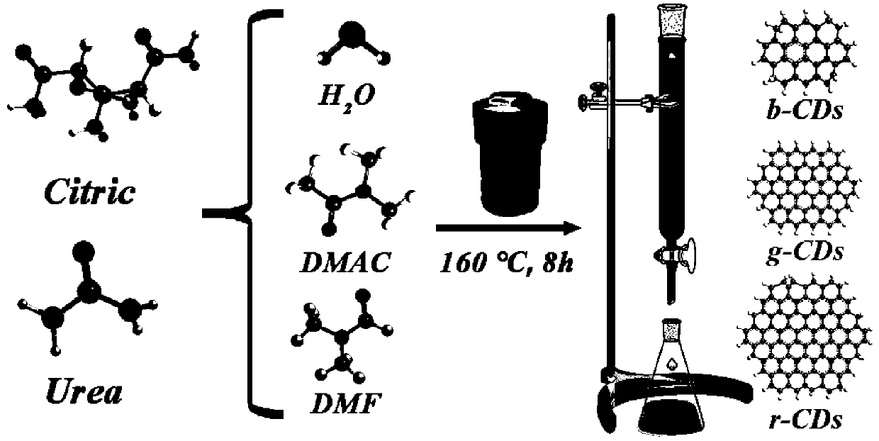 Application of fluorescent material based on fluorescent carbon dots in chemiluminiscence