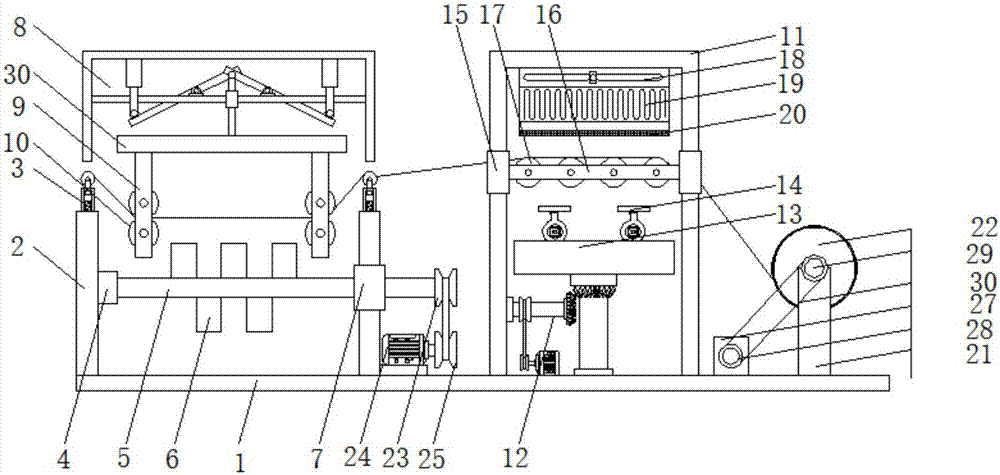 Textile fabric uniform dyeing and drying integrated device