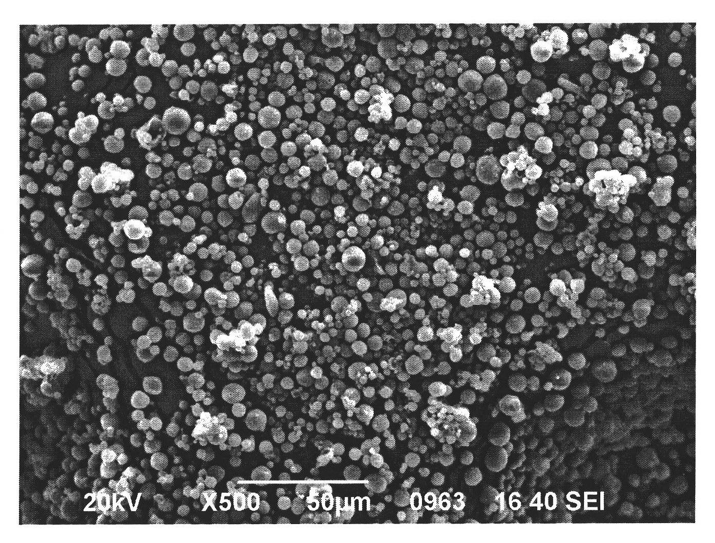 Method for preparing calcium alginate microspheres with temperature response performance