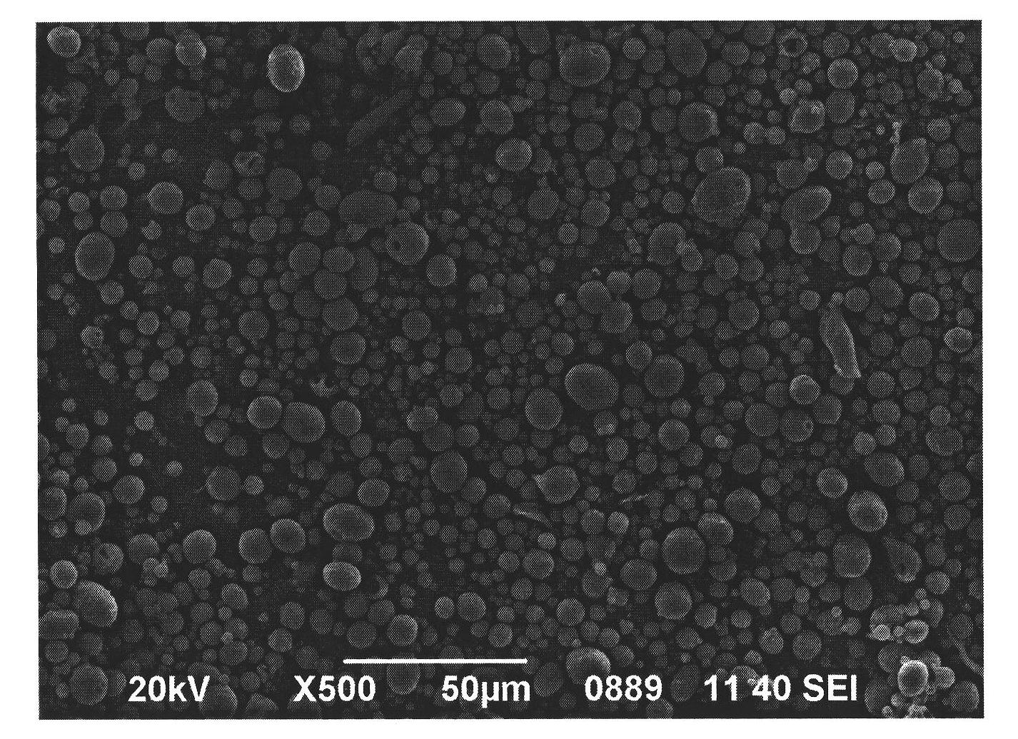 Method for preparing calcium alginate microspheres with temperature response performance