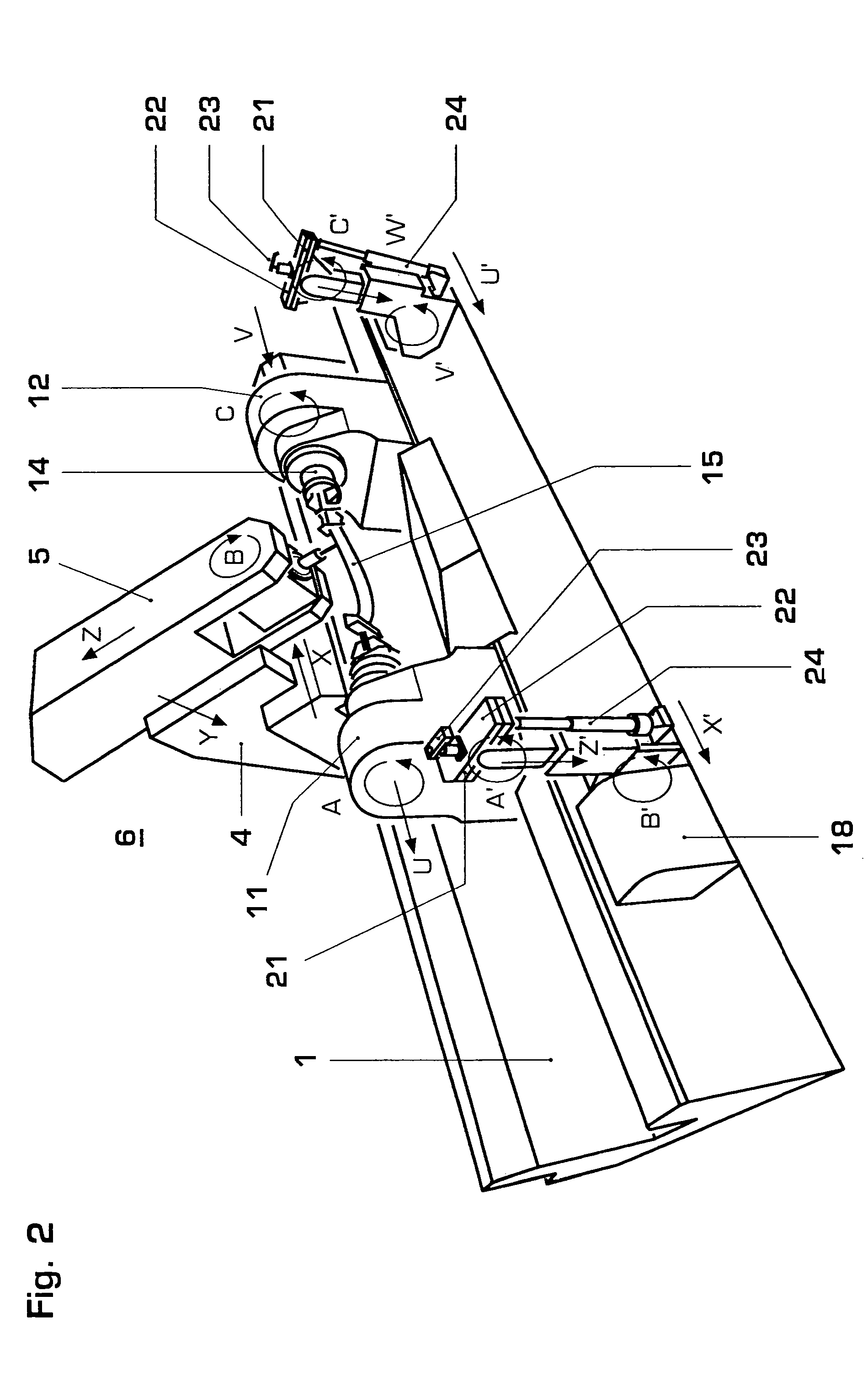 Method and apparatus for machining a blank from all directions in a machine tool or milling machine