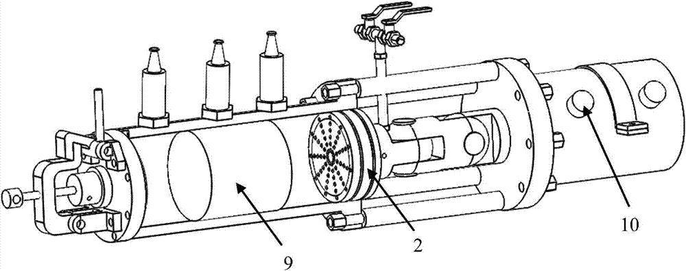 Split type coal-gas adsorption desorption and outburst test device and test method