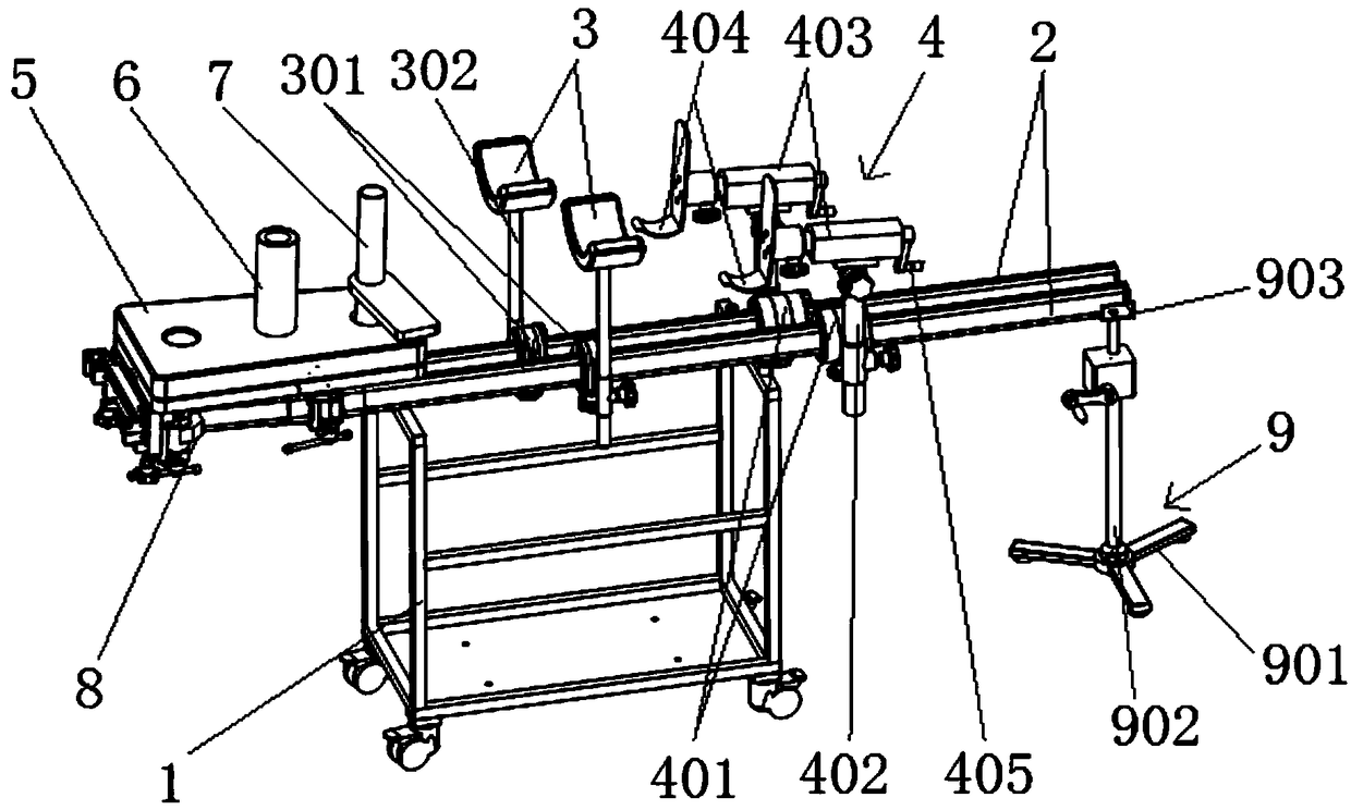 Carbon fiber orthopaedic traction frame