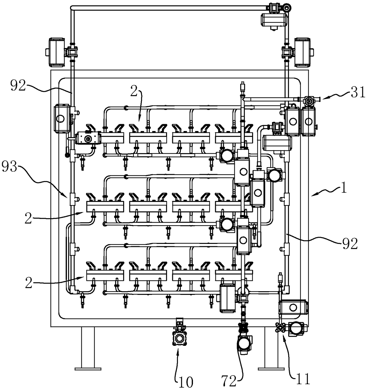 Liquid medicine extruding machine