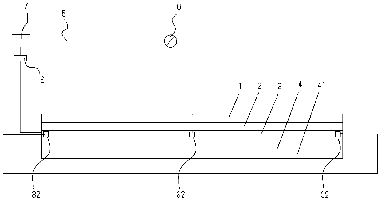 Electric heating wallpaper provided with three electrodes inside