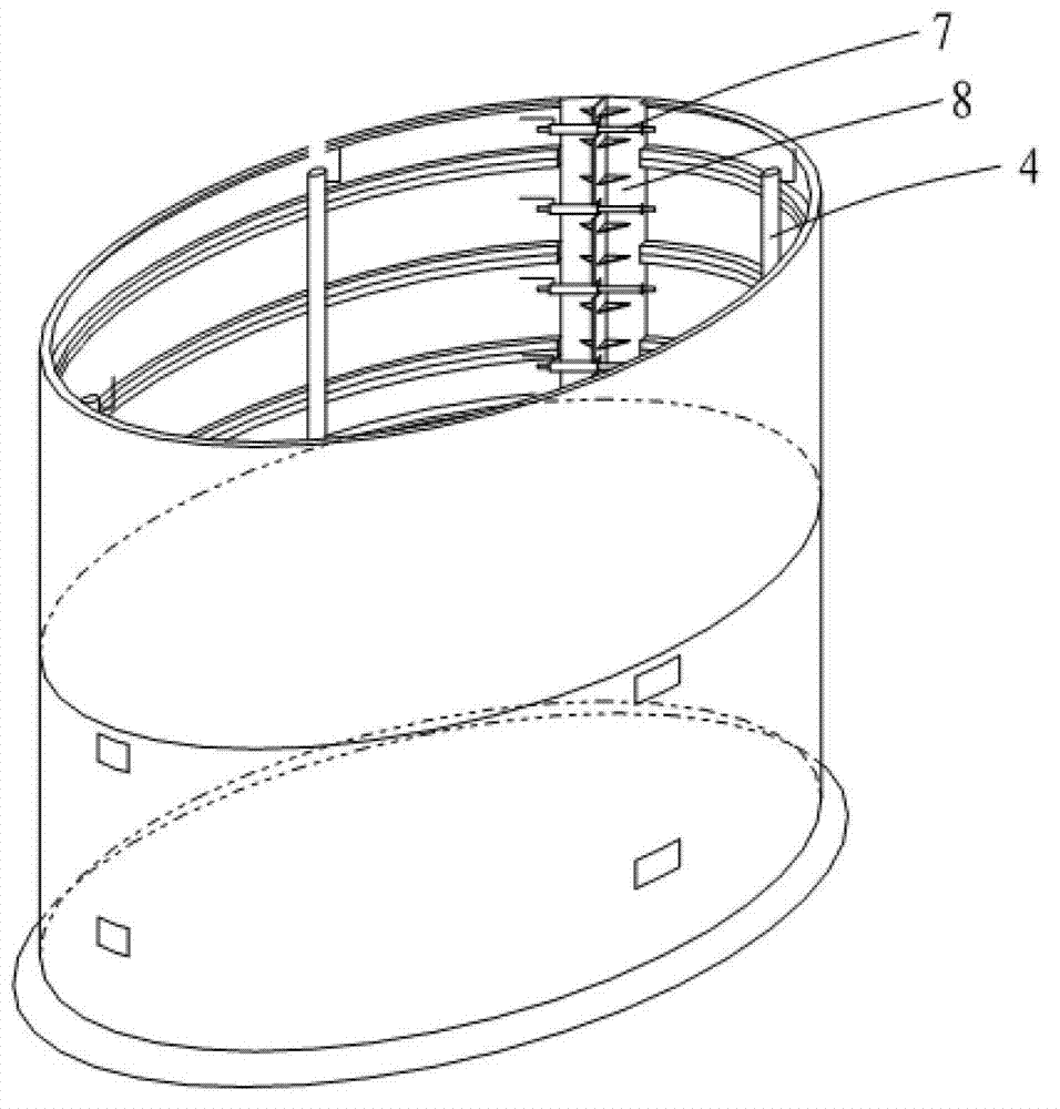 Full-hydraulic self-moving type template device of vertical shaft wall