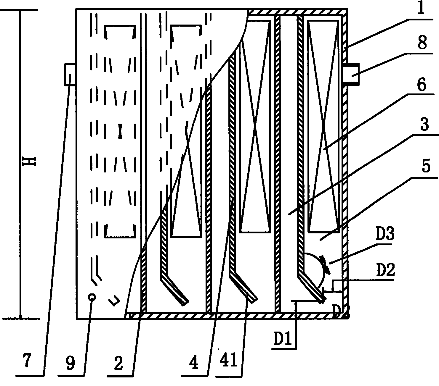 Microbiological anaerobic diversion reaction apparatus based on EMO organic carrier