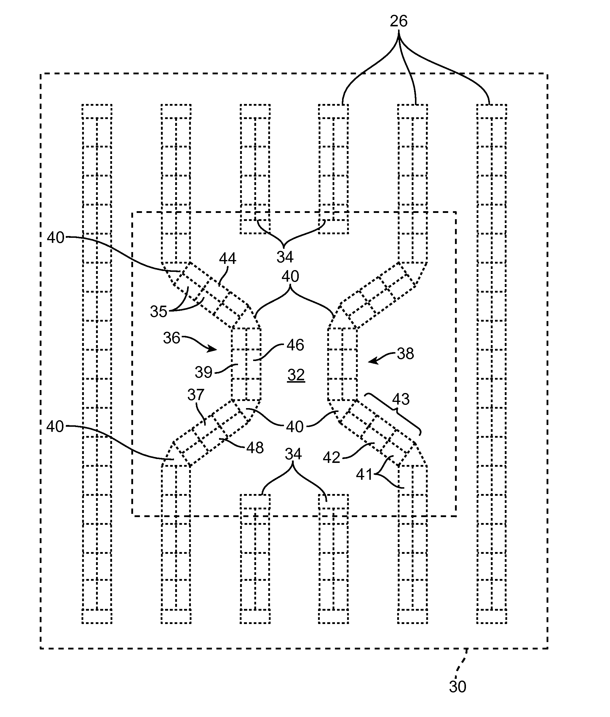 Center store design, method and arrangement for retail markets