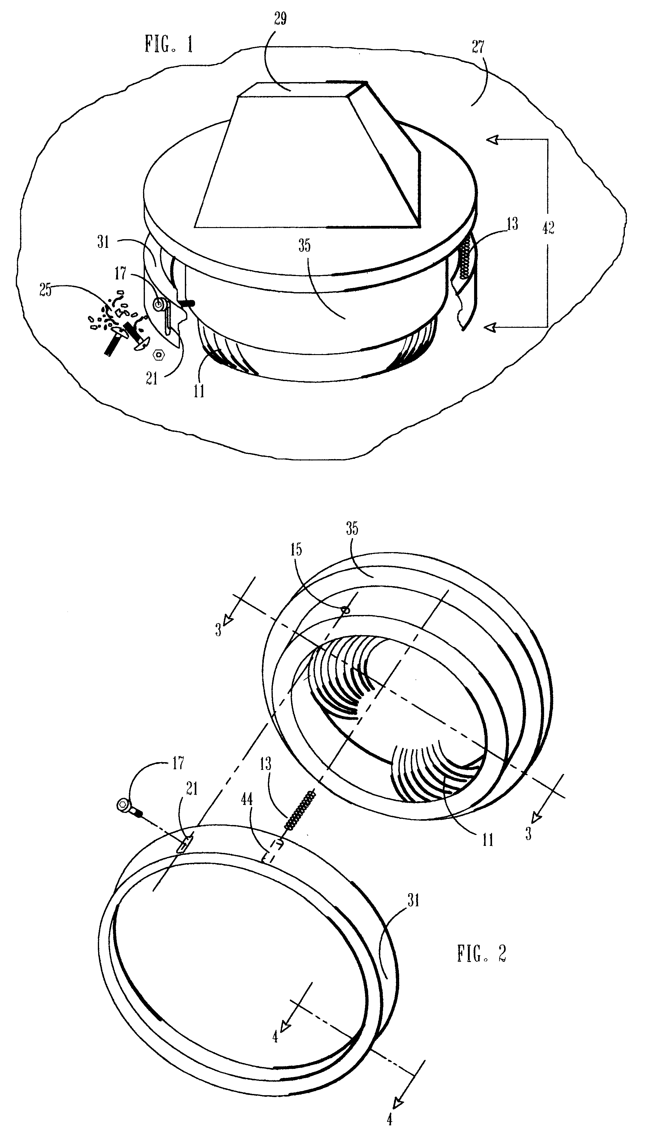 Fluid levitated caster integrating external debris scraper