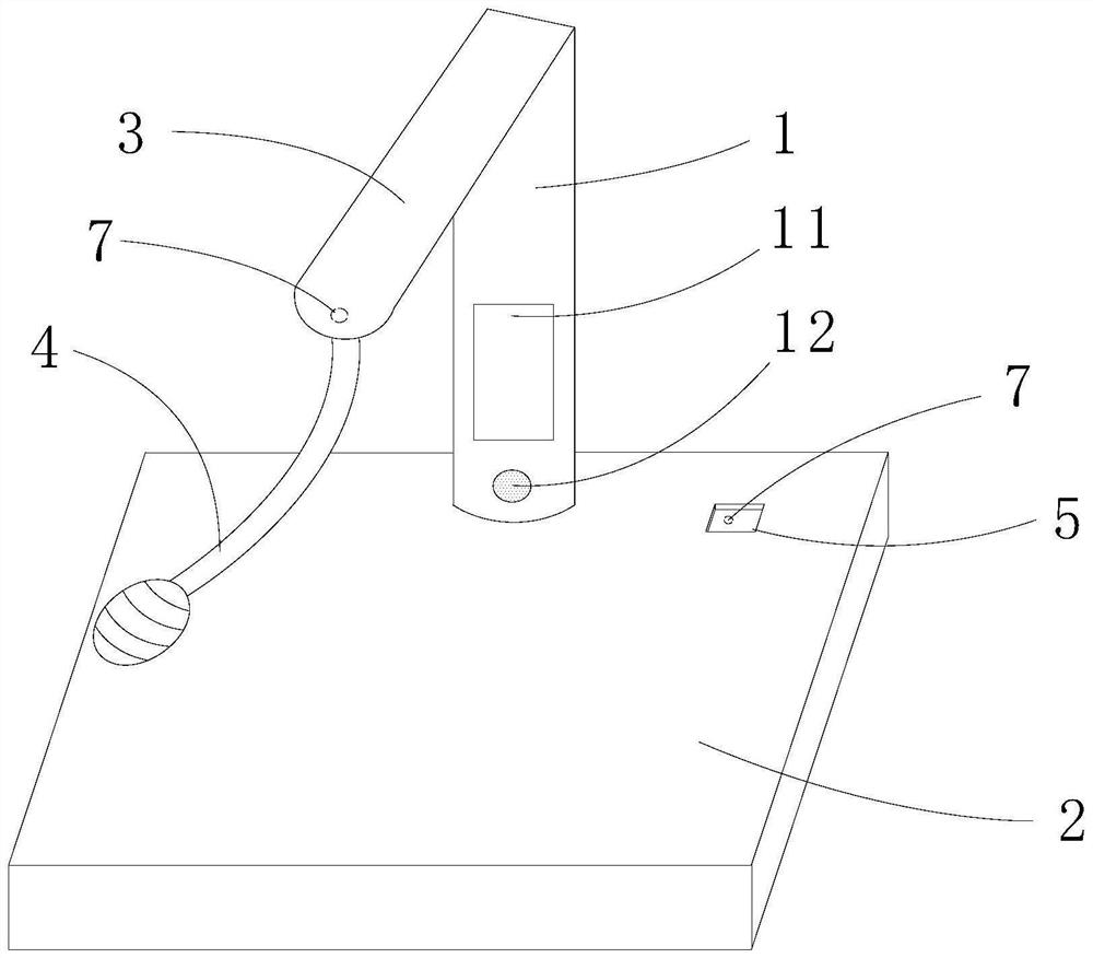 Storage and use method of microphone of intelligent table lamp