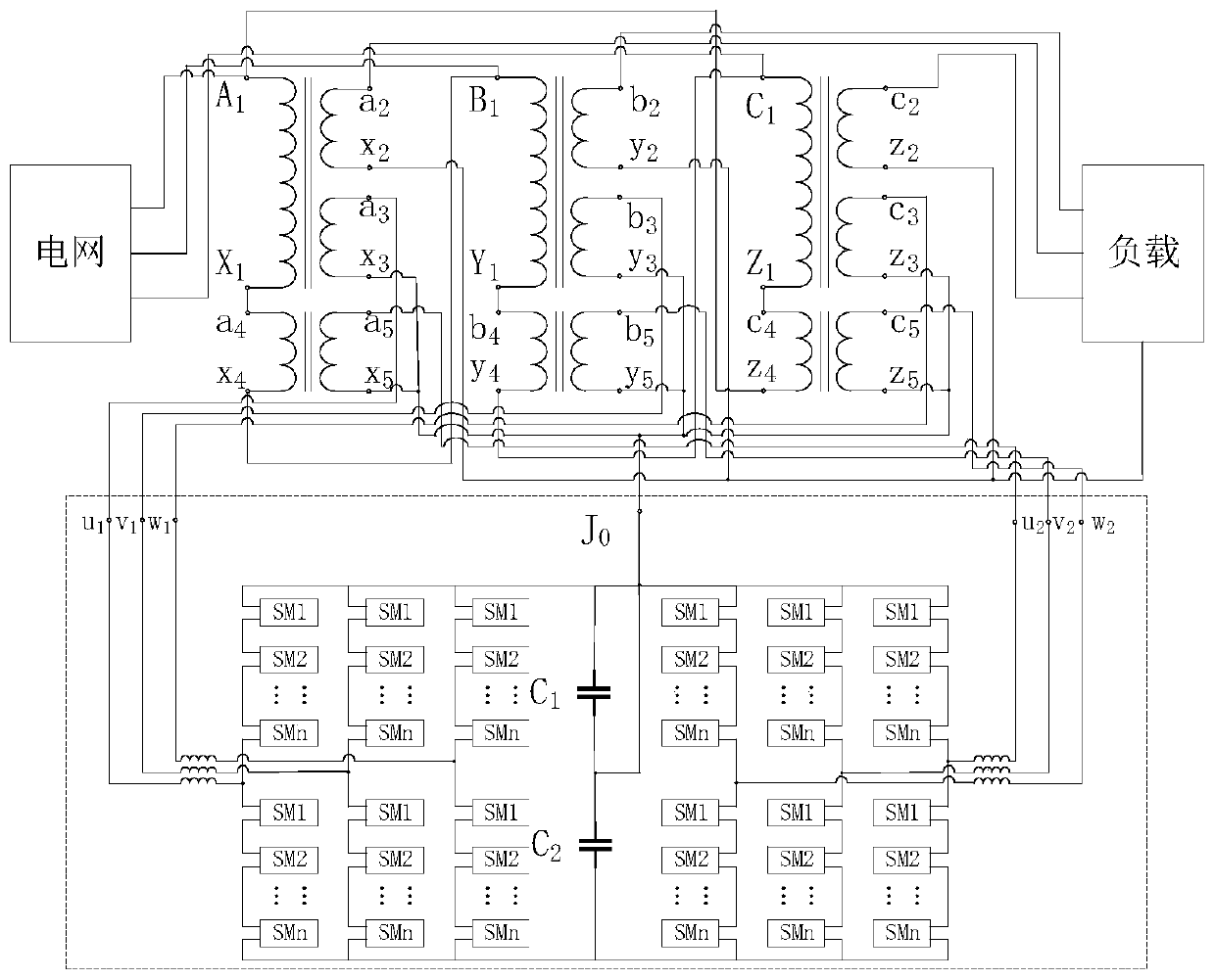 Modular multi-level hybrid distribution transformer