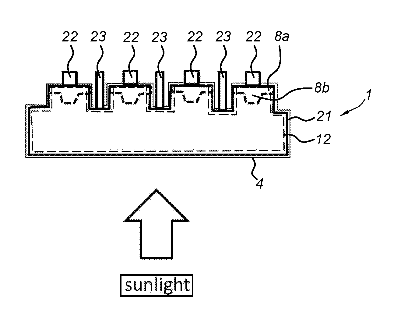 Method of providing a boron doped region in a substrate and a solar cell using such a substrate