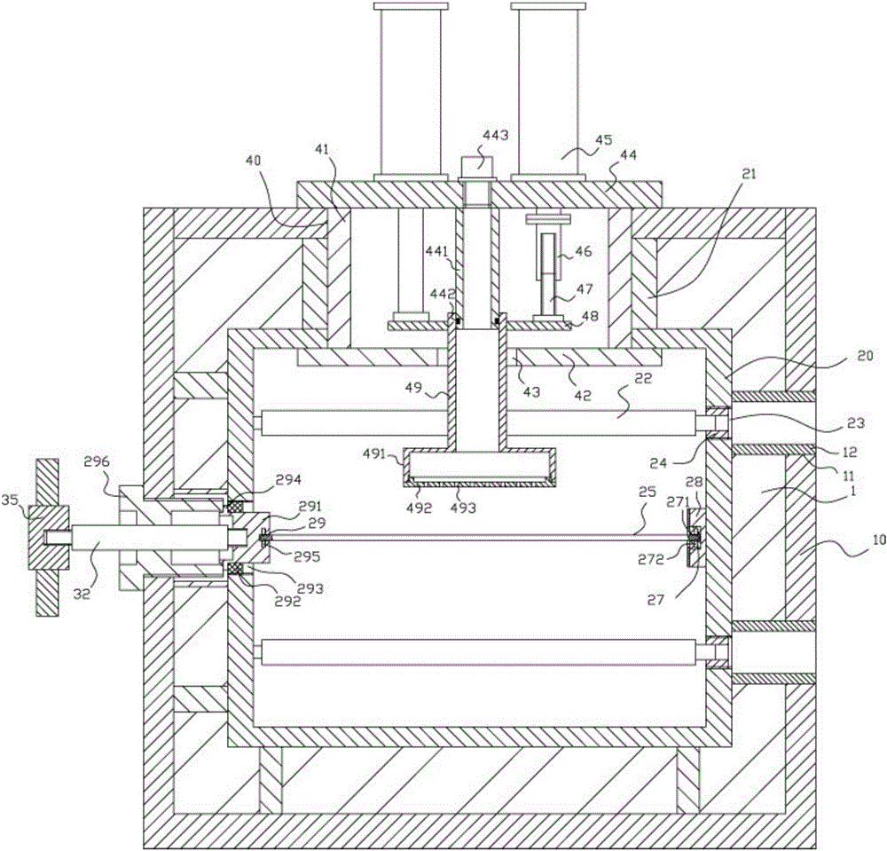 Air cylinder type oil applying oven