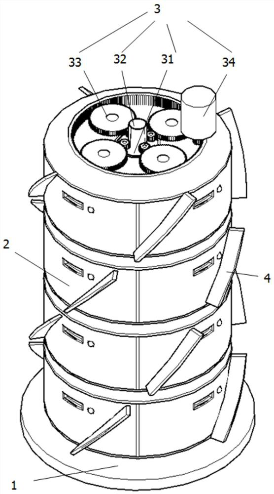 A decompression and fresh-keeping storage device for a cylindrical air-driven refrigerator