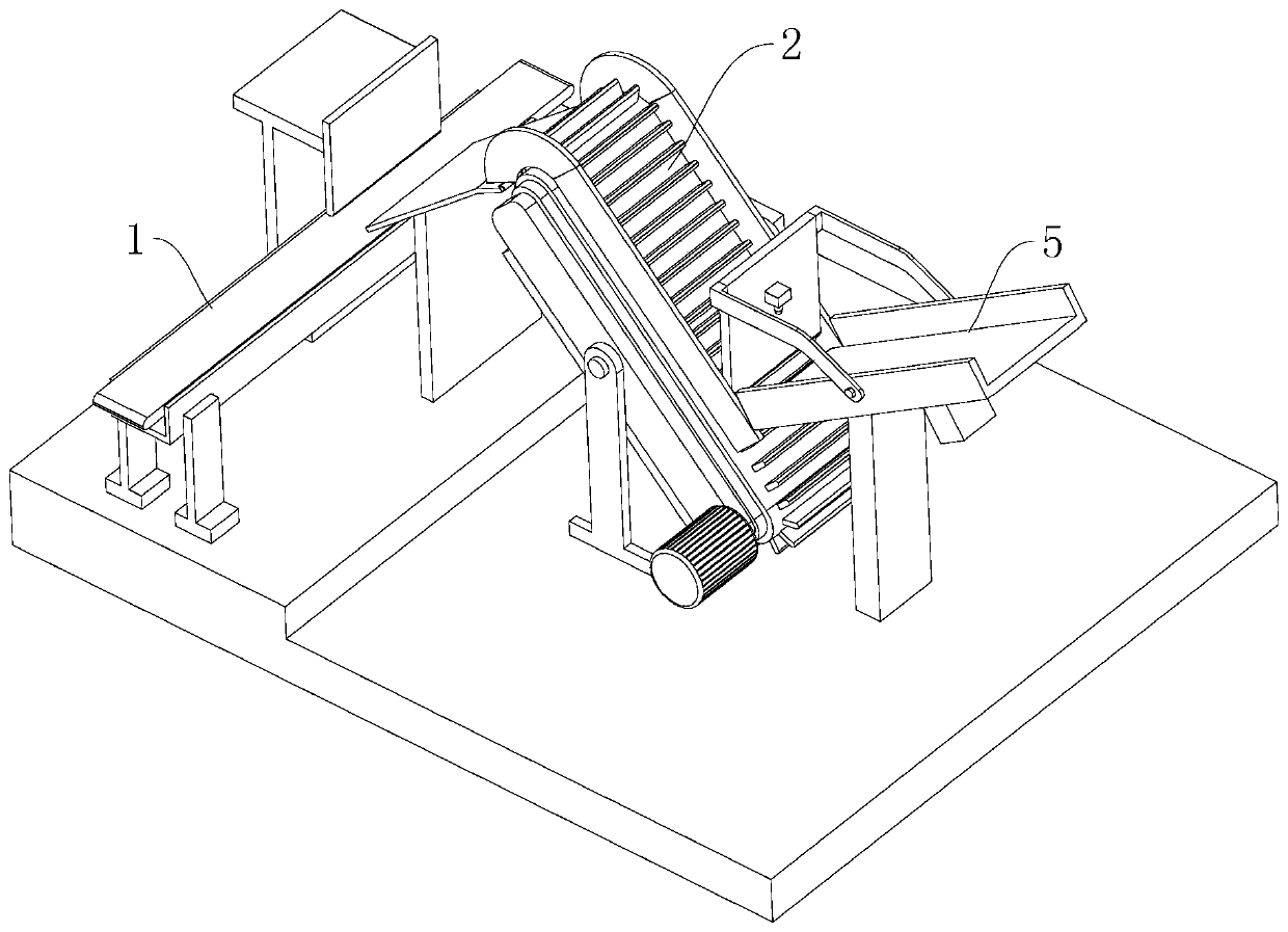 Automatic conveying device for Kandelia candel