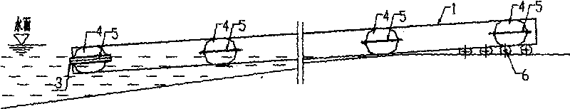 Underwater construction method of steel tube