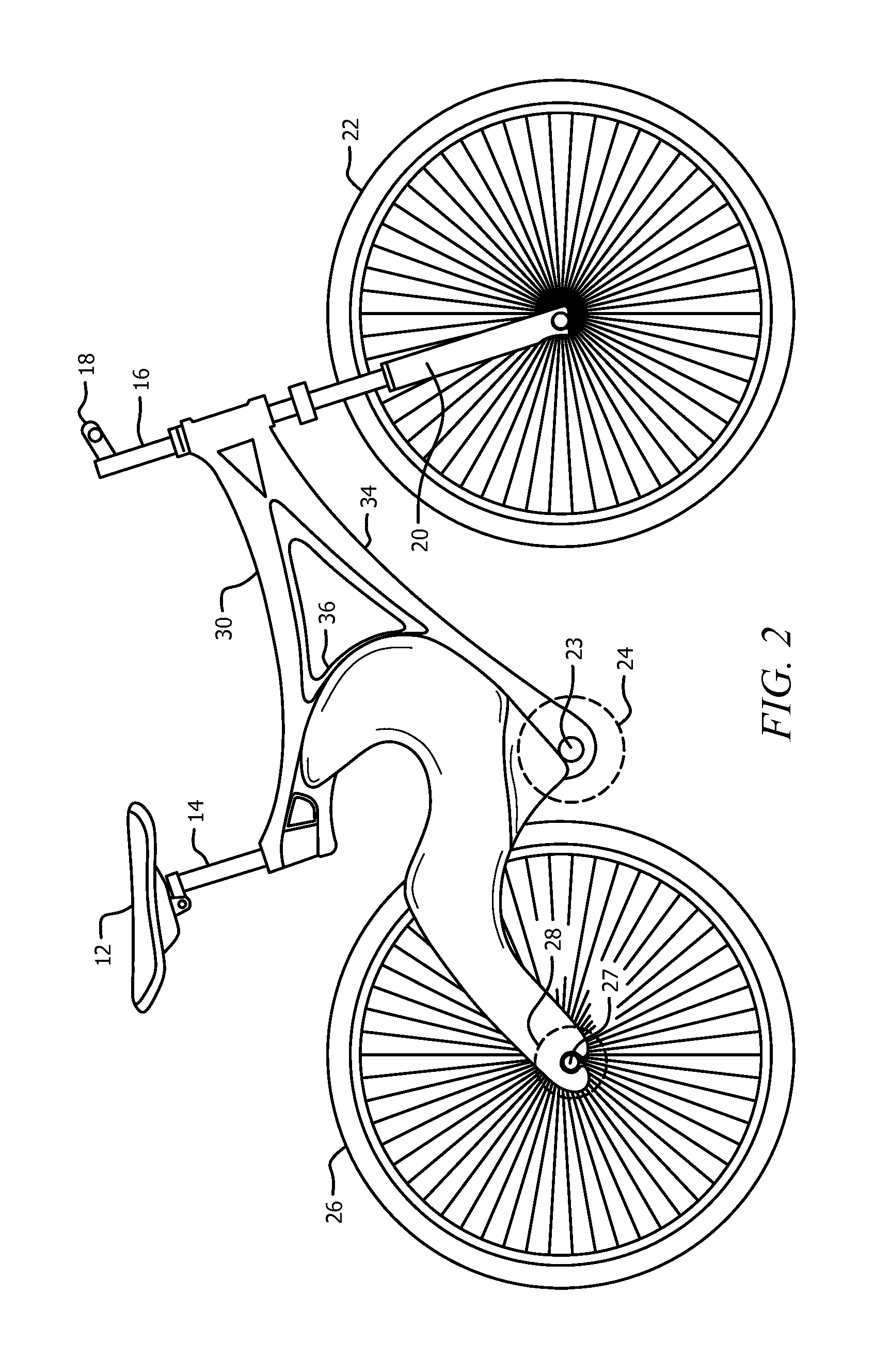 Robust bicycle having hollow unitary frame