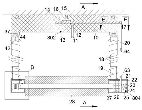 Cleaning device for outer wall of residential glass curtain wall