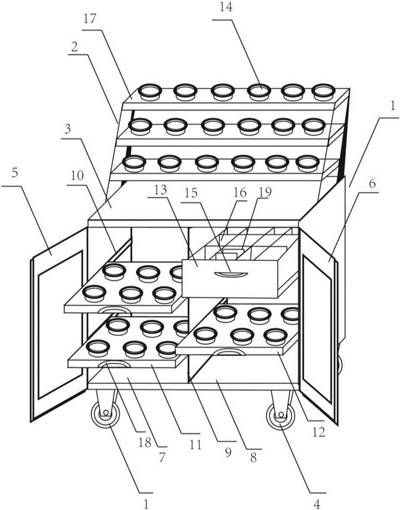 Multifunctional tool car of numerical control milling machine