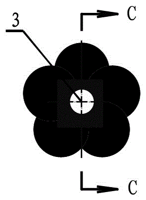 Gypsum lightweight through-hole ceramsite