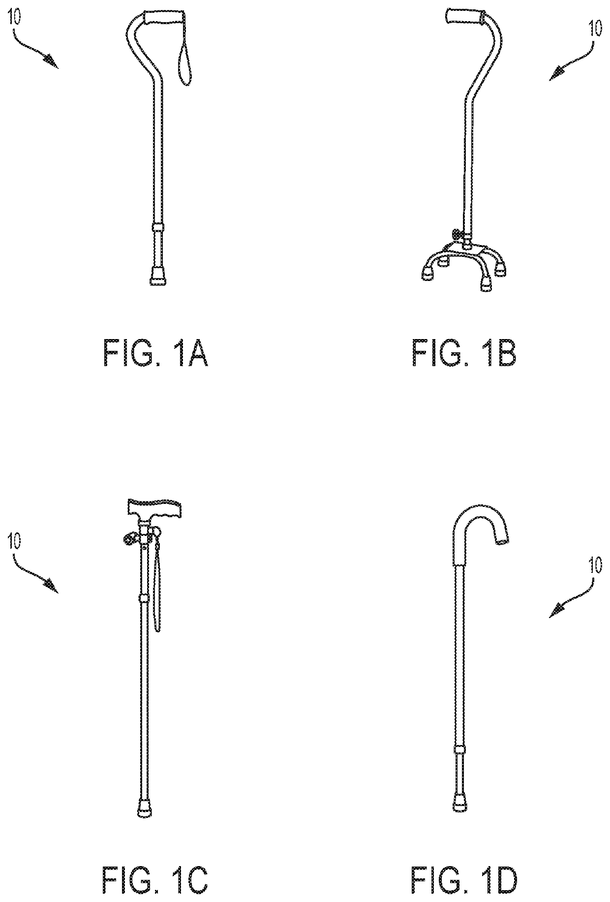 Walking aid and system and method of gait monitoring