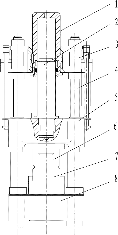 Cylinder beam integrated hydraulic press