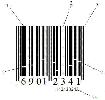 Commodity bar code with hidden variable data and formation method of commodity bar code