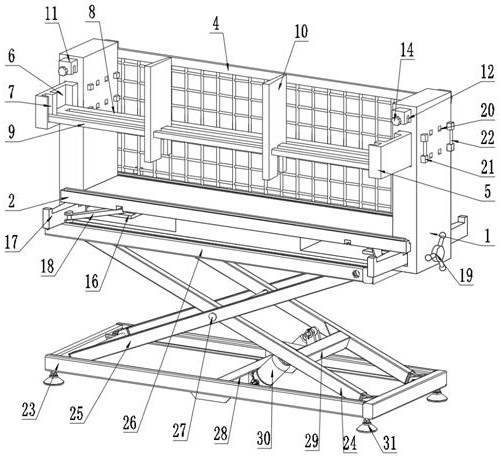 Safety lifting platform for exterior wall painting for building engineering construction