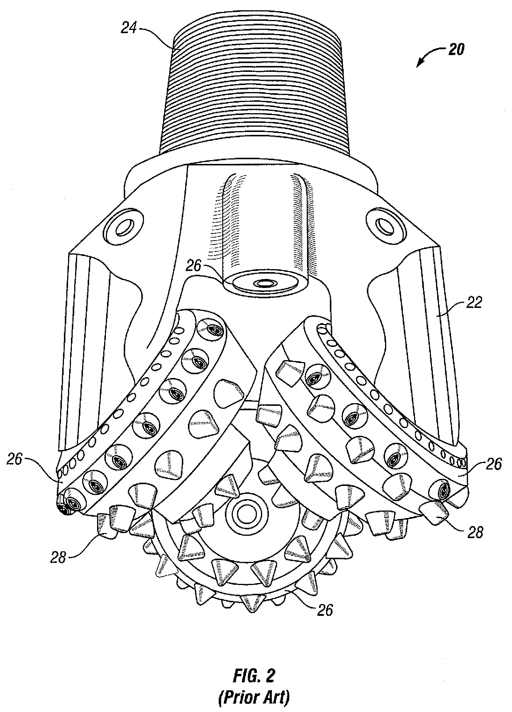 Radial force distributions in rock bits