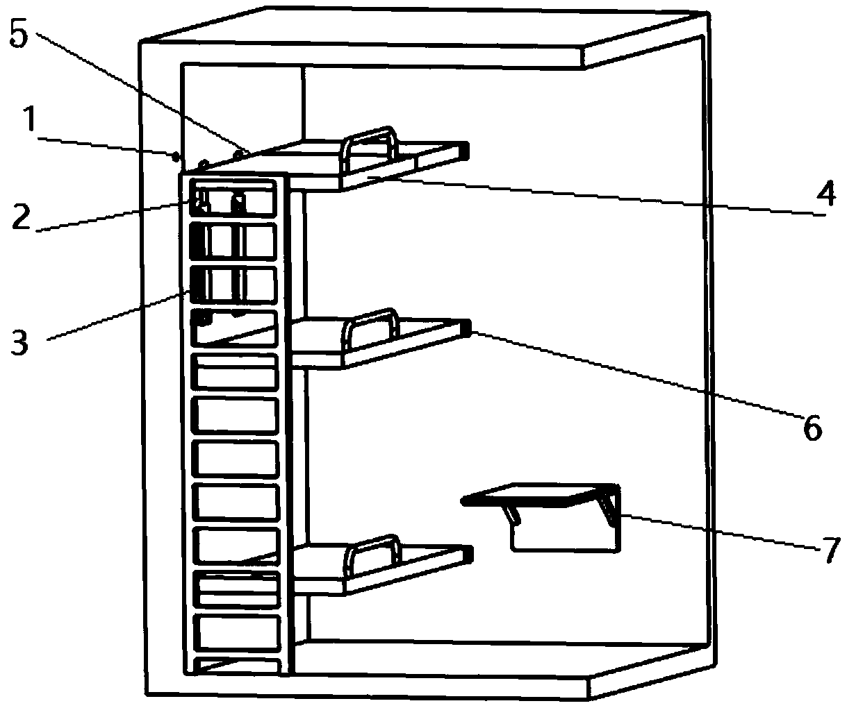 Separable train compartment sleeping berth device