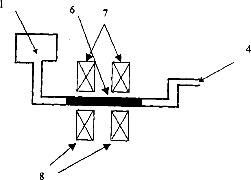 Electromagnetic filter method for removing iron element from aluminium-silicon alloy