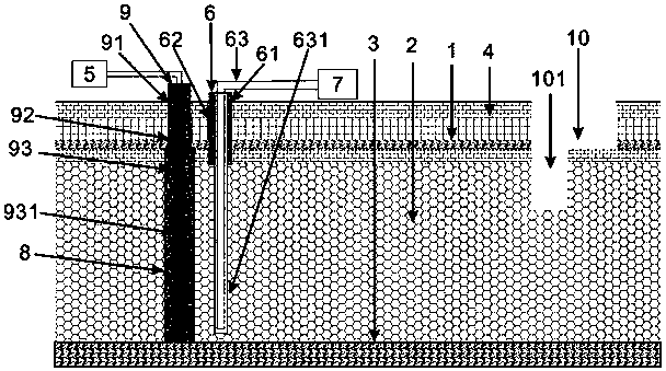 Semi-closed underground brine mining system and construction method thereof